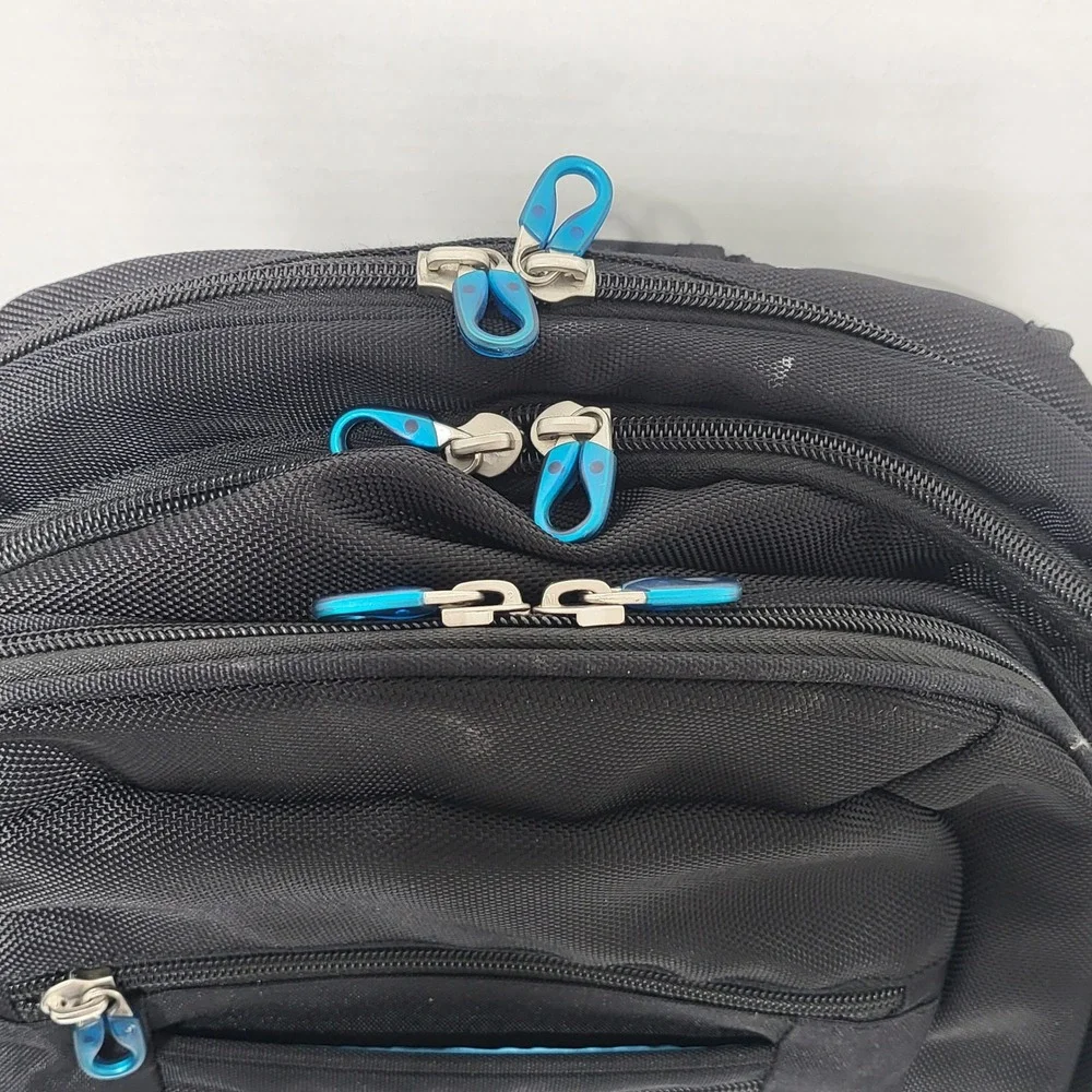 Sol Laptop Backpack Black‎ Tech Travel Bag with Trolley Sleeve